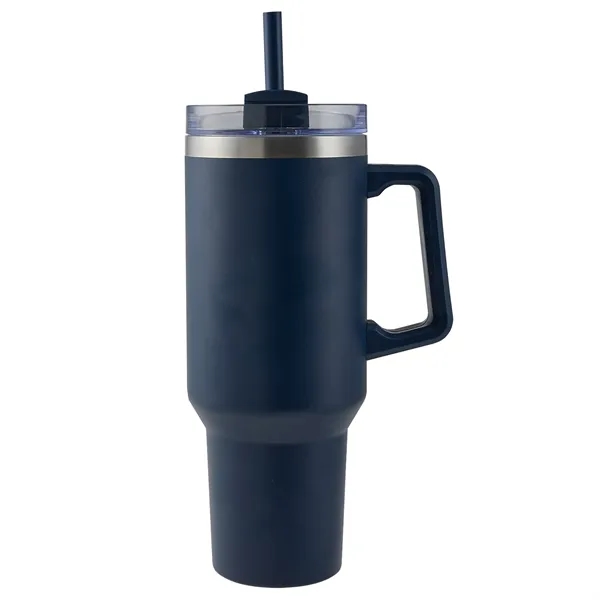 40 oz. stainless steel insulated travel mug with handle, copper lining,... from ASI 52840 Evans Manufacturing