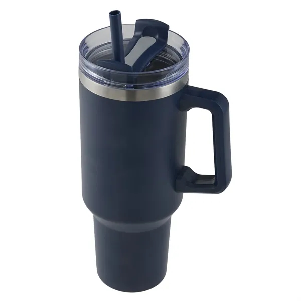 40 oz. stainless steel insulated travel mug with handle, copper lining,... from ASI 52840 Evans Manufacturing