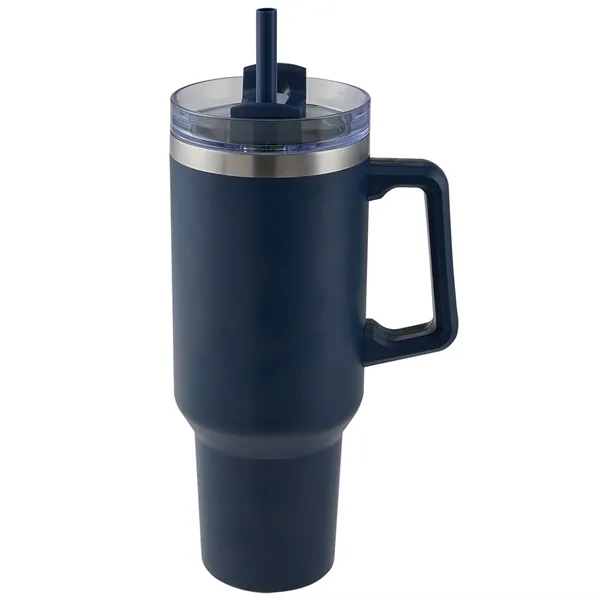 40 oz. stainless steel insulated travel mug with handle, copper lining,... from ASI 52840 Evans Manufacturing