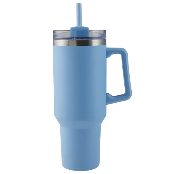 40 oz. stainless steel insulated travel mug with handle, copper lining,... from ASI 52840 Evans Manufacturing