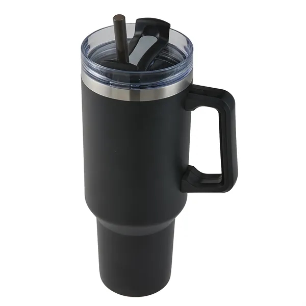 40 oz. stainless steel insulated travel mug with handle, copper lining,... from ASI 52840 Evans Manufacturing