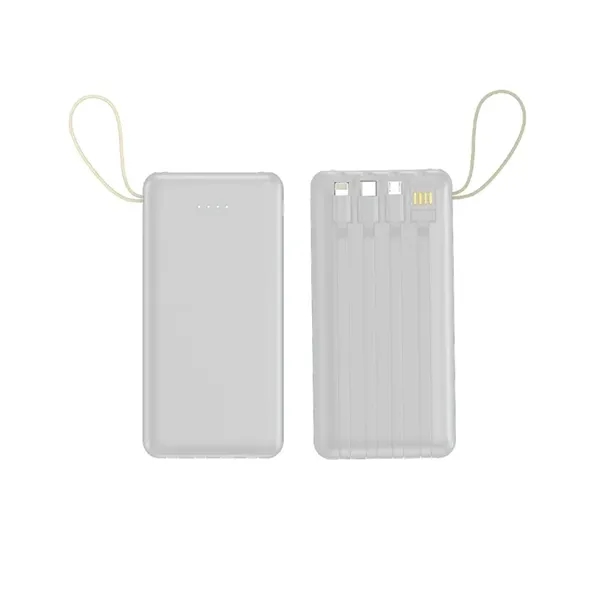 10000 mAh 4-in-1 Loop power bank plus 1 color silkscreen imprint... from ASI 37218 Athena Promo (tm)