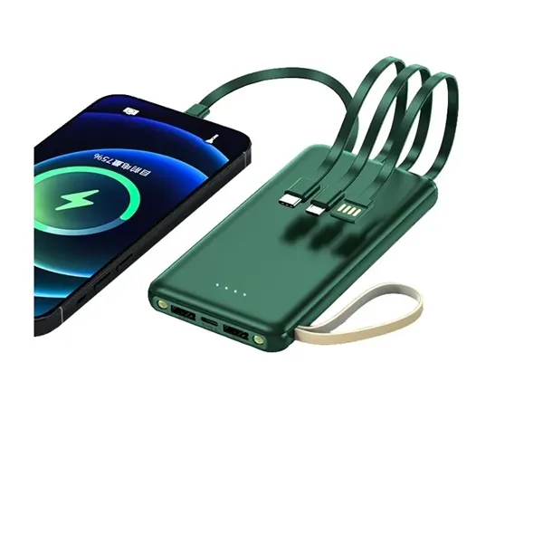 10000 mAh 4-in-1 Loop power bank plus 1 color silkscreen imprint... from ASI 37218 Athena Promo (tm)