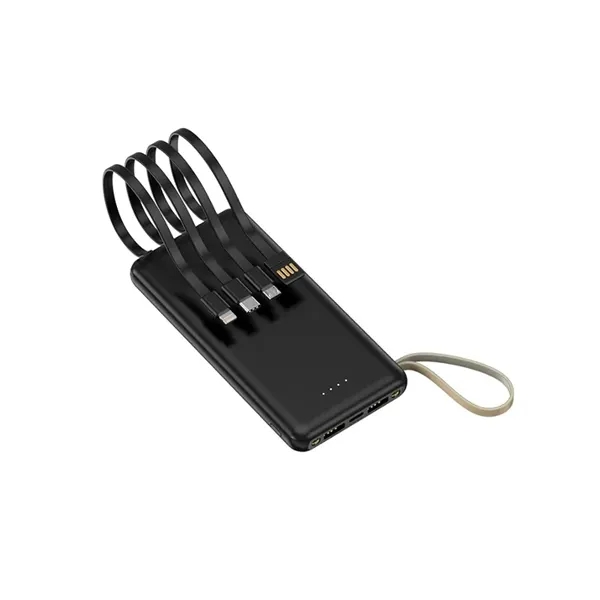 10000 mAh 4-in-1 Loop power bank plus 1 color silkscreen imprint... from ASI 37218 Athena Promo (tm)