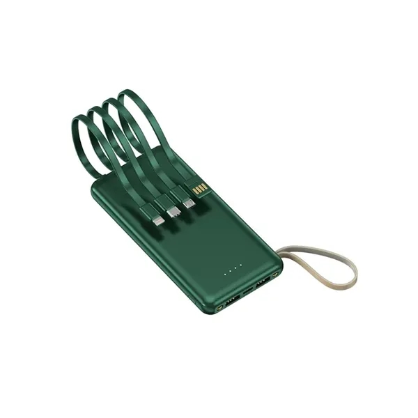 10000 mAh 4-in-1 Loop power bank plus 1 color silkscreen imprint... from ASI 37218 Athena Promo (tm)