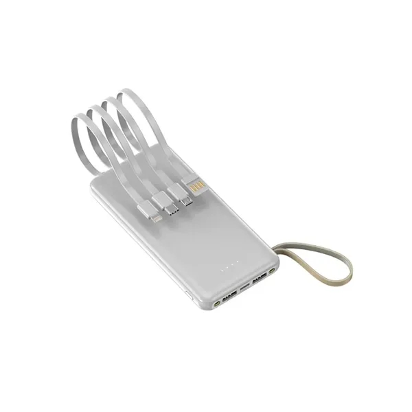 10000 mAh 4-in-1 Loop power bank plus 1 color silkscreen imprint... from ASI 37218 Athena Promo (tm)