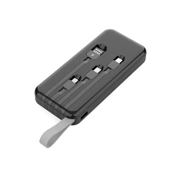 10000 mAh 4-in-1 Power bank with LED light plus 1c silkscreen... from ASI 37218 Athena Promo (tm)