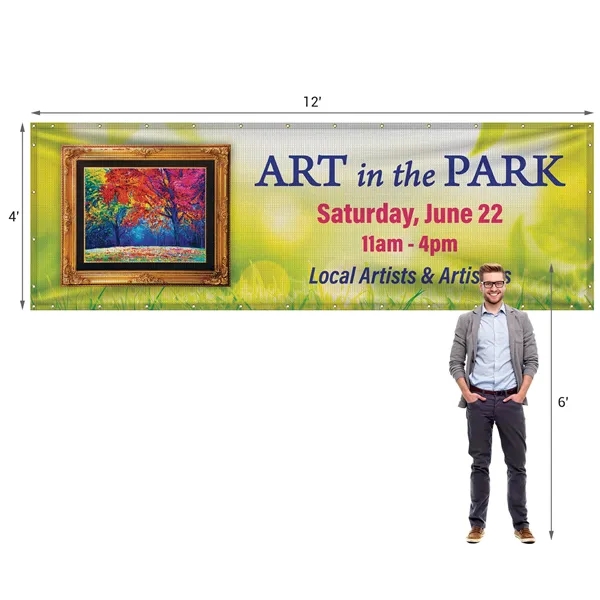 4' H x 12' W Premium Polyester Mesh Banner... from ASI 80228 Quinn