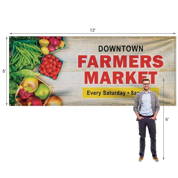 5' H x 12' W Premium Polyester Mesh Banner... from ASI 80228 Quinn