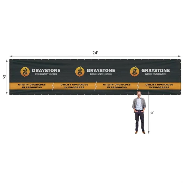 5' H x 24' W Premium Polyester Mesh Banner... from ASI 80228 Quinn