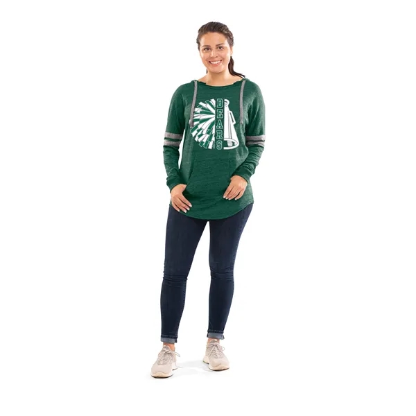The Ladies' Hooded Low Key Pullover is made from a Tri-Blend... from ASI 37461 Augusta Sportswear