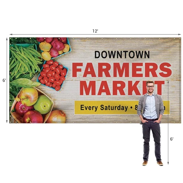 6' H x 12' W Premium Polyester Mesh Banner... from ASI 80228 Quinn