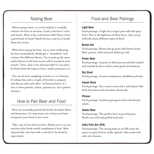 Beer Journal- Continental... from ASI 76575 Payne Publishers Inc