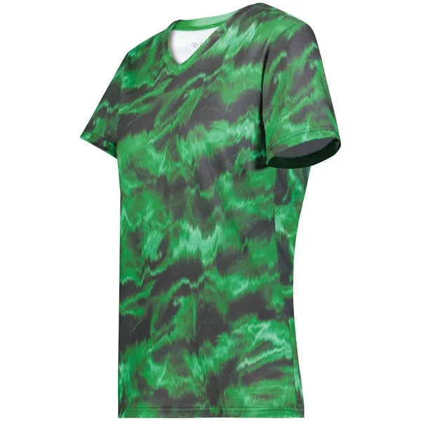 The Ladies Stock Poly Tee is made from a 5.6-ounce blend... from ASI 37461 Augusta Sportswear / Holloway Sportswear