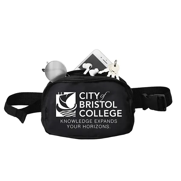 Crossbody or waist bag with an adjustable 44" single strap with... from ASI 62660 Innovation Line