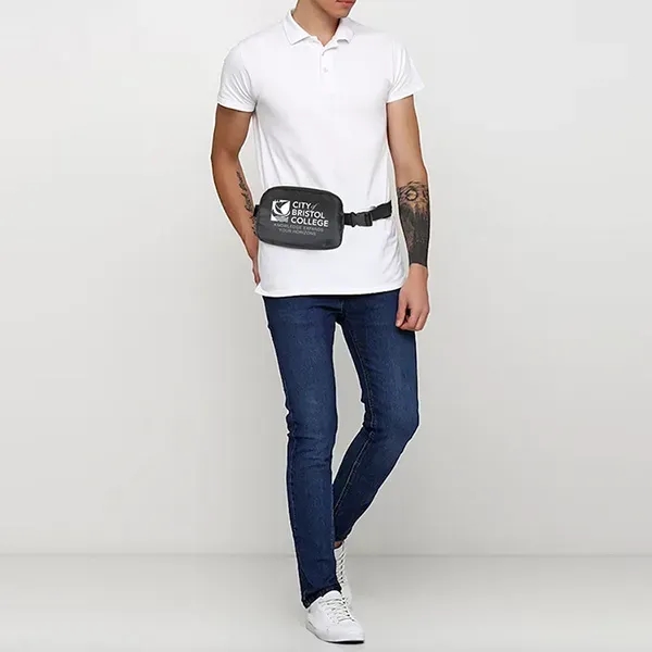 Crossbody or waist bag with an adjustable 44" single strap with... from ASI 62660 Innovation Line
