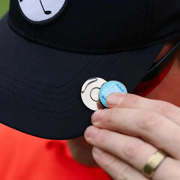 1.125" x 1" alloy metal golf hat clip with removable ball... from ASI 52263 EMT / EMT