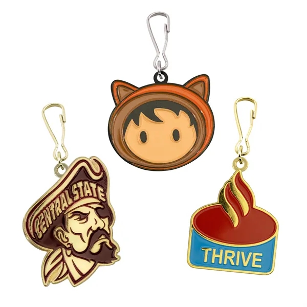 Custom Die Cast Zipper Pull with choice of metal finishes and... from ASI 52263 EMT / EMT