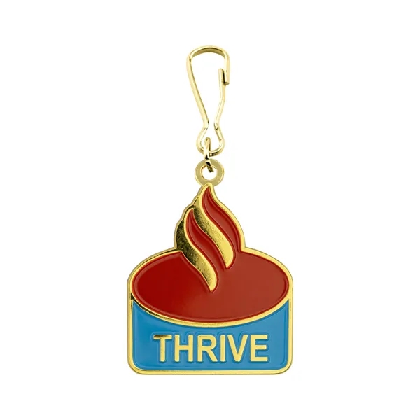 Custom Die Cast Zipper Pull with choice of metal finishes and... from ASI 52263 EMT / EMT