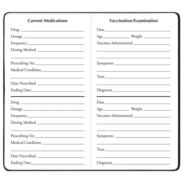 Saddle stitched canyon cover pet journal for photo, ID and medical... from ASI 76575 Payne Publishers Inc / Payne Publishers