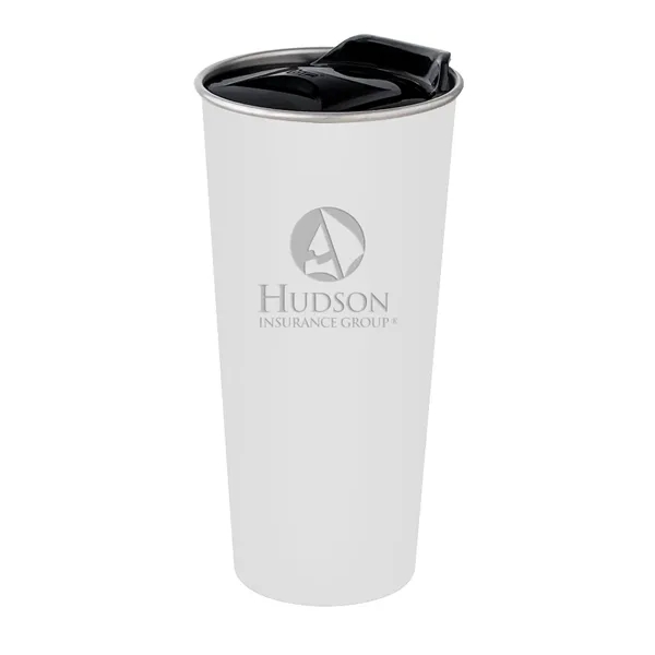 Double-wall stainless steel 16 ounce insulated tumbler with slide-locking pressure lid... from ASI 88060 Snugz/USA Inc / Sweda®