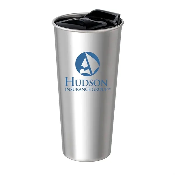 Double-wall stainless steel 16 ounce insulated tumbler with slide-locking pressure lid... from ASI 88060 Snugz/USA Inc / Sweda®