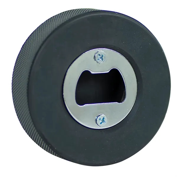 Black hockey puck designed to open bottles.... from ASI 38120 Ball Pro / Diversified Quality Kitchenware