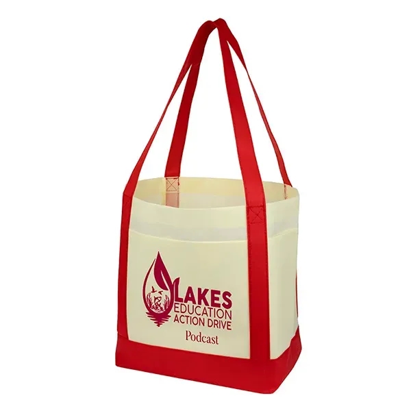 The Cruiser 80GSM non-woven polypropylene boat tote with side pockets, gusset... from ASI 62660 Innovation Line