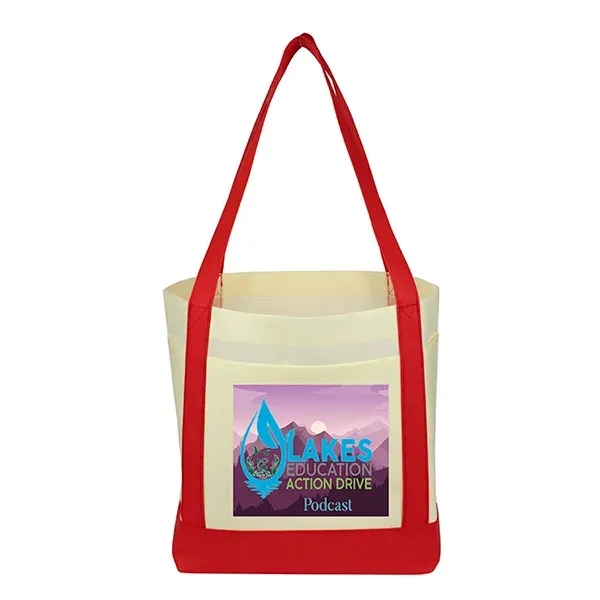 The Cruiser 80GSM non-woven polypropylene boat tote with side pockets, gusset... from ASI 62660 Innovation Line