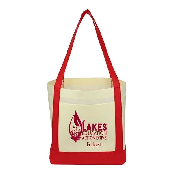 The Cruiser 80GSM non-woven polypropylene boat tote with side pockets, gusset... from ASI 62660 Innovation Line