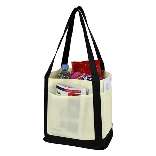 The Cruiser 80GSM non-woven polypropylene boat tote with side pockets, gusset... from ASI 62660 Innovation Line