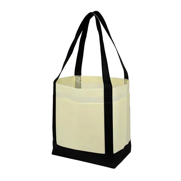 The Cruiser 80GSM non-woven polypropylene boat tote with side pockets, gusset... from ASI 62660 Innovation Line