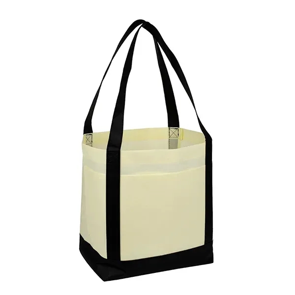 The Cruiser 80GSM non-woven polypropylene boat tote with side pockets, gusset... from ASI 62660 Innovation Line