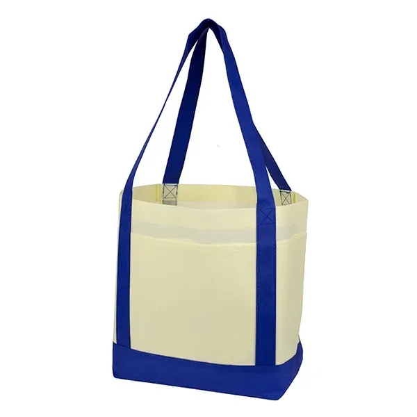 The Cruiser 80GSM non-woven polypropylene boat tote with side pockets, gusset... from ASI 62660 Innovation Line
