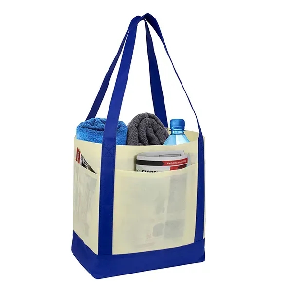 The Cruiser 80GSM non-woven polypropylene boat tote with side pockets, gusset... from ASI 62660 Innovation Line