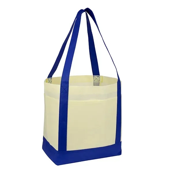 The Cruiser 80GSM non-woven polypropylene boat tote with side pockets, gusset... from ASI 62660 Innovation Line