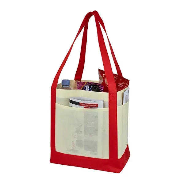 The Cruiser 80GSM non-woven polypropylene boat tote with side pockets, gusset... from ASI 62660 Innovation Line