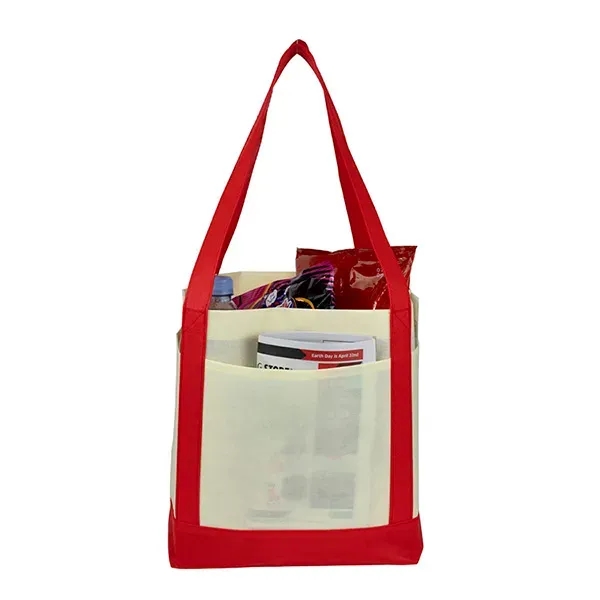 The Cruiser 80GSM non-woven polypropylene boat tote with side pockets, gusset... from ASI 62660 Innovation Line