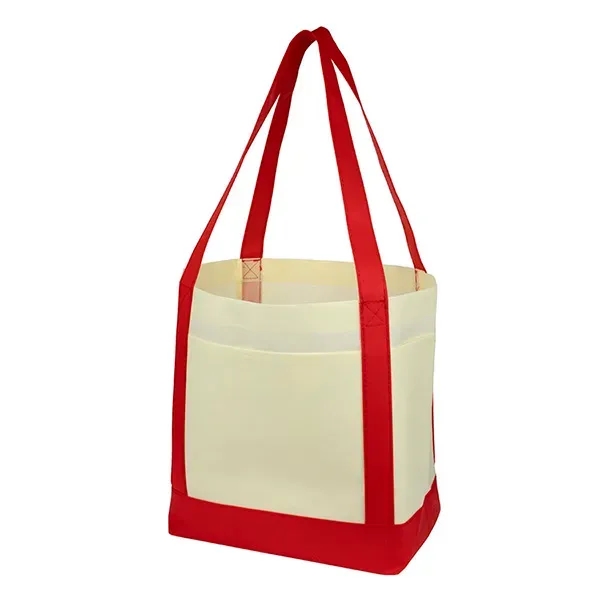 The Cruiser 80GSM non-woven polypropylene boat tote with side pockets, gusset... from ASI 62660 Innovation Line