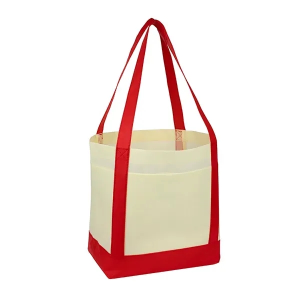 The Cruiser 80GSM non-woven polypropylene boat tote with side pockets, gusset... from ASI 62660 Innovation Line