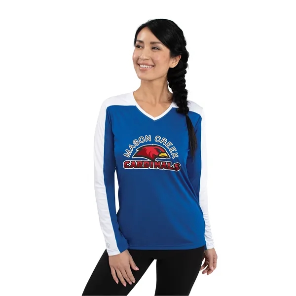 The Ladies Momentum Team Tee is made from 100% polyester interlock... from ASI 37461 Augusta Sportswear