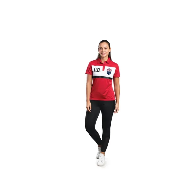This women's polo features wicking honeycomb knit that protects against the... from ASI 37461 Augusta Sportswear / Holloway Sportswear