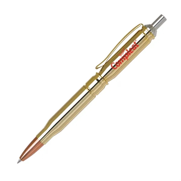 Bullet shaped pen with polished gold finish... from ASI 90859 Tempo Industries Inc