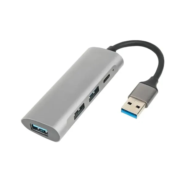 4-Port All Type-C USB Hub plus 1 color silkscreen imprint on... from ASI 37218 Athena Promo (tm)