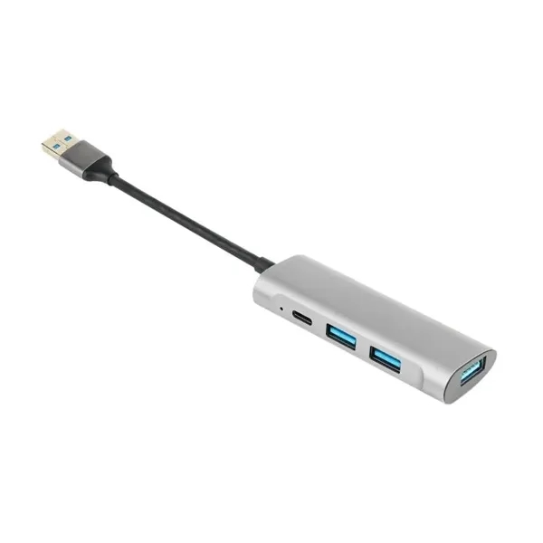 4-Port All Type-C USB Hub plus 1 color silkscreen imprint on... from ASI 37218 Athena Promo (tm)