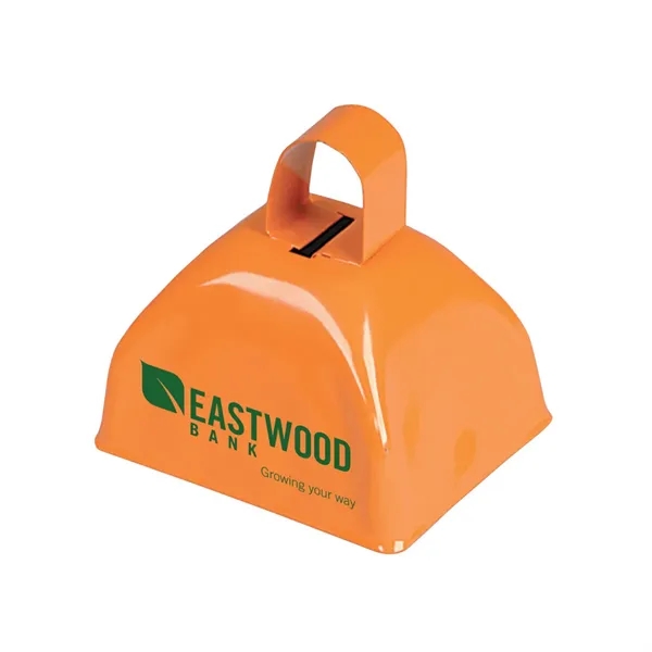 3" metal cowbell with loop handle in assorted colors.... from ASI 63549 Jornik Manufacturing Corp / Jornik