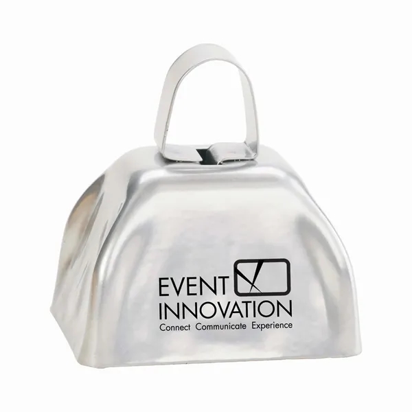 3" metal cowbell with loop handle in assorted colors.... from ASI 63549 Jornik Manufacturing Corp / Jornik