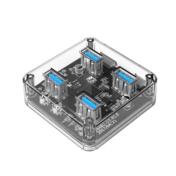 4-Port Transparent PC USB Hub plus 1 color silkscreen imprint on... from ASI 37218 Athena Promo (tm)