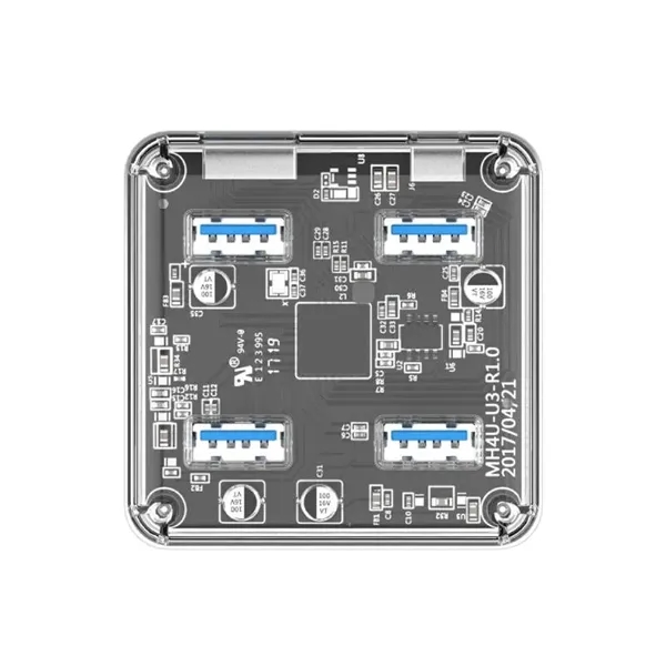 4-Port Transparent PC USB Hub plus 1 color silkscreen imprint on... from ASI 37218 Athena Promo (tm)