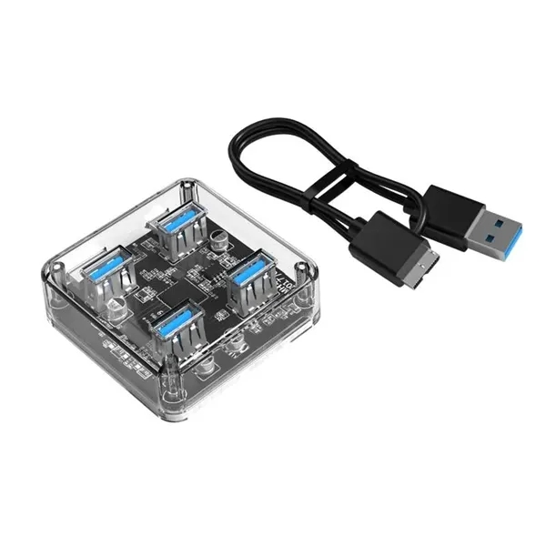 4-Port Transparent PC USB Hub plus 1 color silkscreen imprint on... from ASI 37218 Athena Promo (tm)